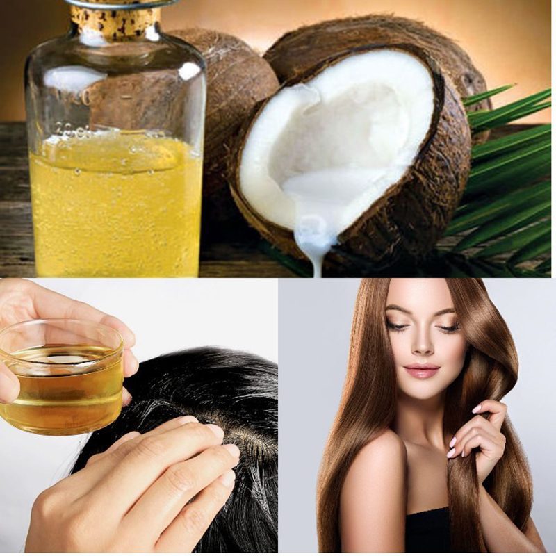 Bạn có thể sử dụng dầu dừa nguyên chất để phục hồi tóc hư tổn 