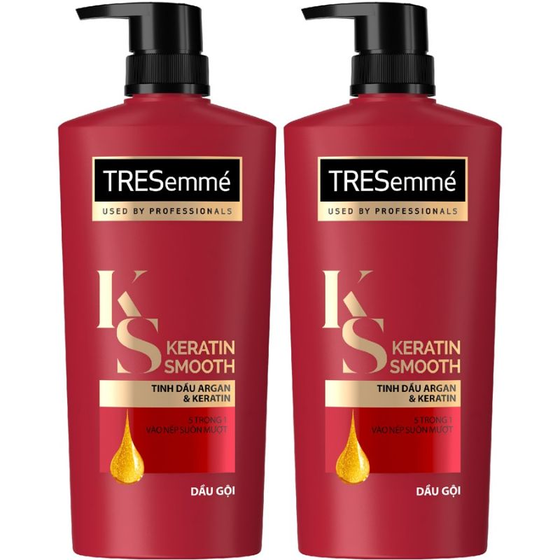 Dầu gội Dầu gội TRESemmé Keratin Smooth cung cấp nhiều chất dinh dưỡng, giữ được màu tóc nhuộm cho tóc