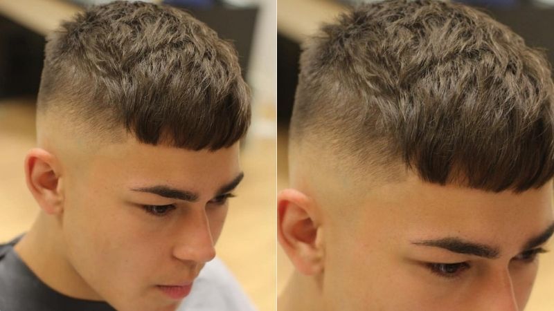 Tóc nam mặt vuông Buzz cut